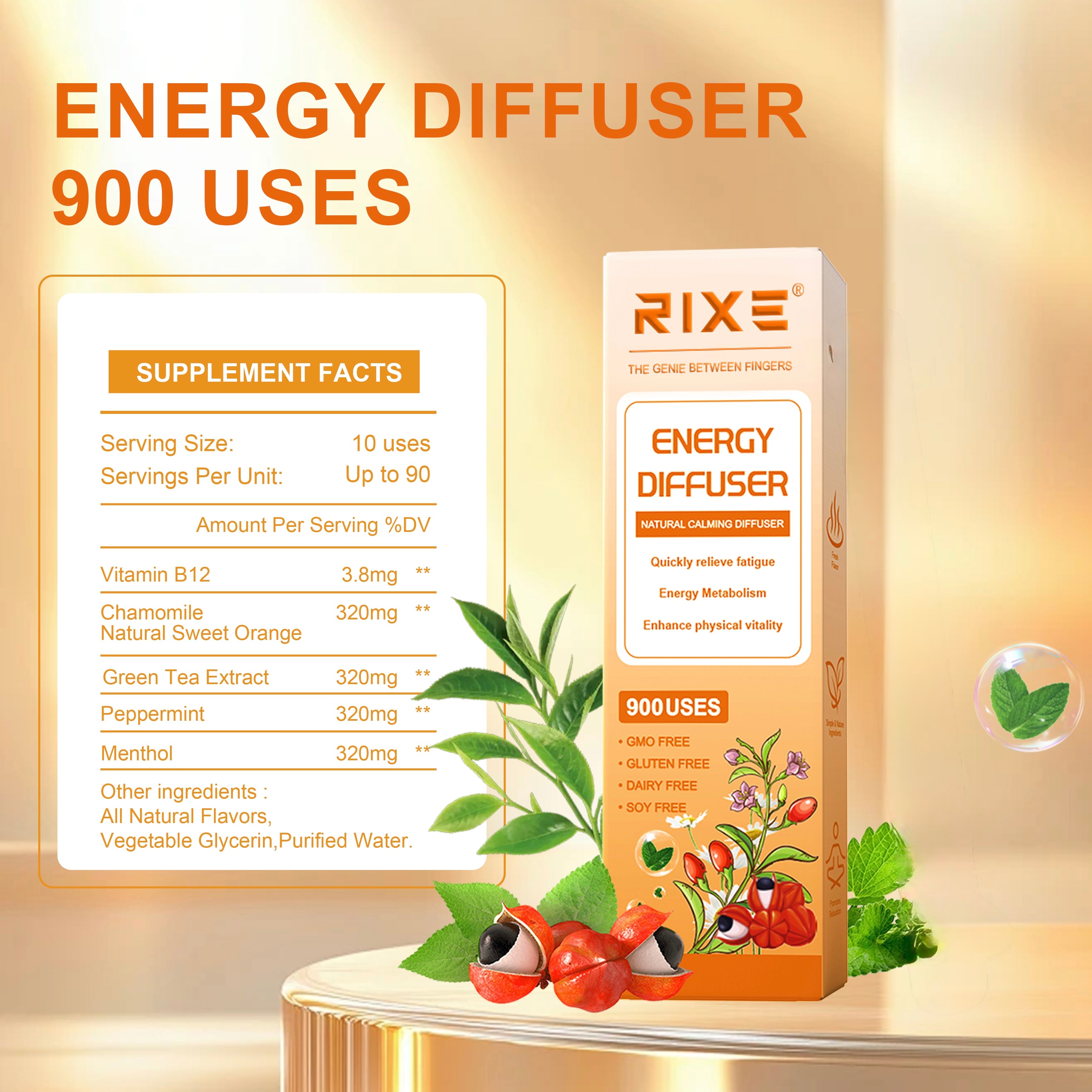 Natural Diffuser Pen,Upgraded Purifier Pens For Sleep Support,Reduced Stress Oral Freshening Breath Diffusers Set,Pocket-Sized Design,Mint Extracts Cleansing Body,Improving Breathing Air Clear Passages