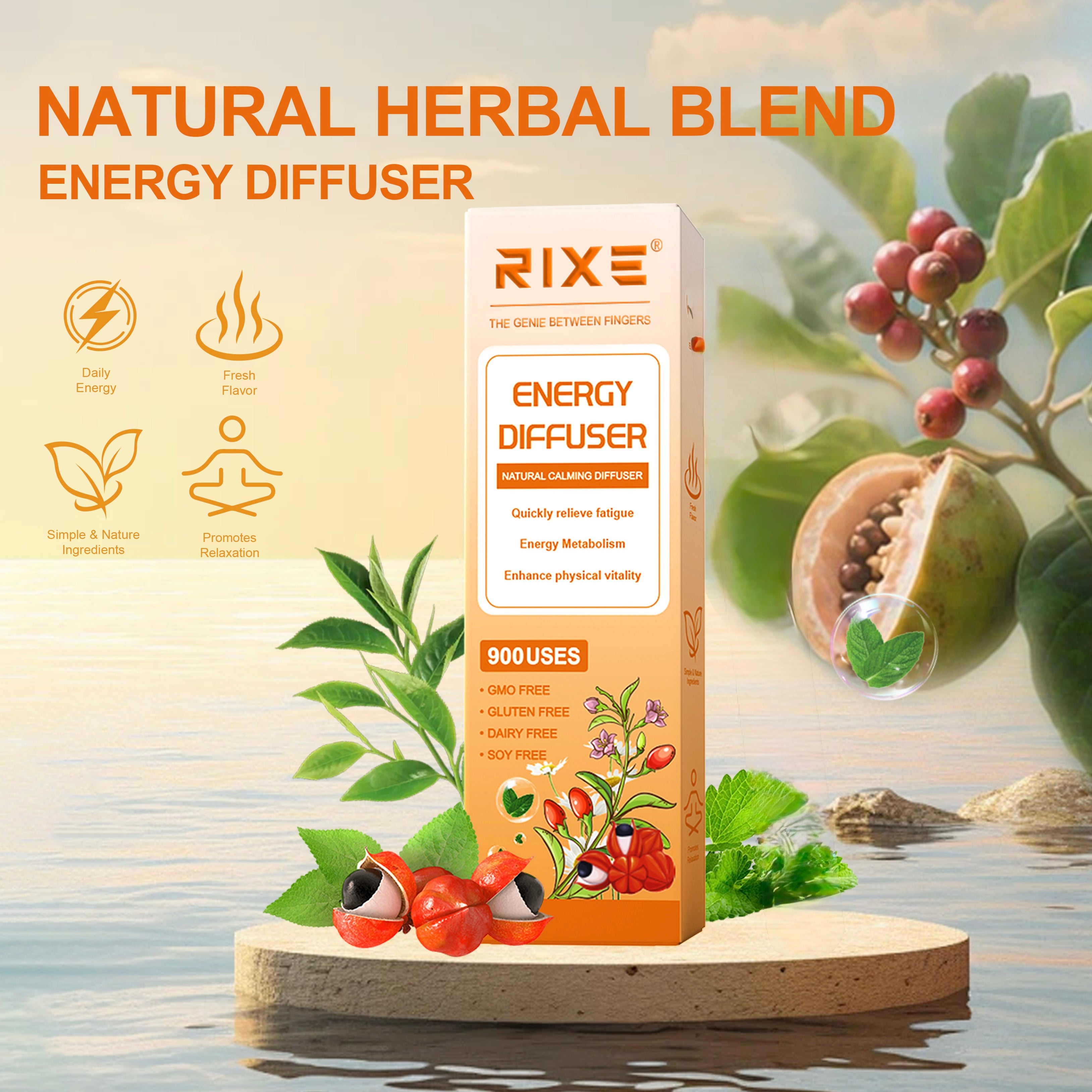 Natural Diffuser Pen,Upgraded Purifier Pens For Sleep Support,Reduced Stress Oral Freshening Breath Diffusers Set,Pocket-Sized Design,Mint Extracts Cleansing Body,Improving Breathing Air Clear Passages